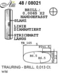 Skisse av Forlovelsesringer i sølv, 5 mm. SØLV MED DIAMANT - 4808021