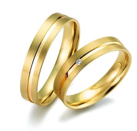 Gifteringer i gult gull 9kt, 4mm. GETTMANN - 834145 Gifteringer i gult gull 9kt, 4mm. GETTMANN - 834145