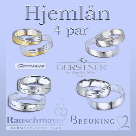 Vis detaljer for Hjemlån av 4 par ringer Bilde av Hjemlån av 4 par ringer