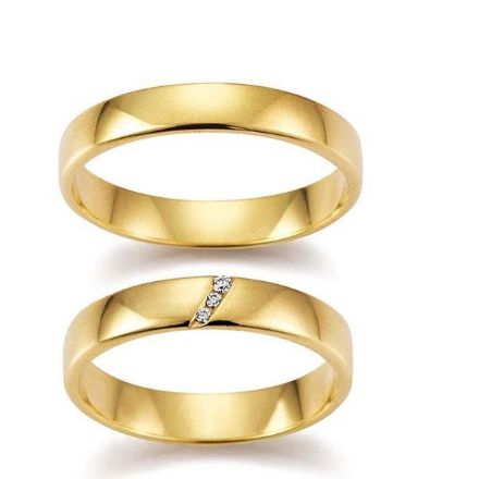 Gifteringer i gult gull 14 kt, 4 mm. GERSTNER - 28271 Gifteringer i gult gull 14 kt, 4 mm. GERSTNER - 28271