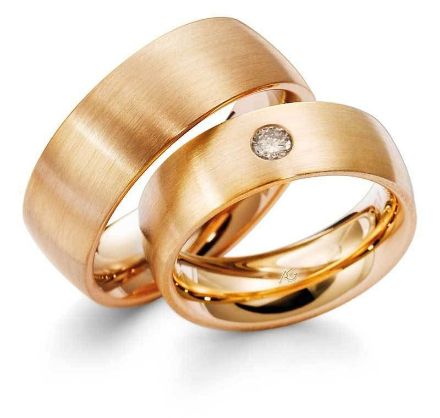 Gifteringer i rosé gull 14 kt, 7 mm. GERSTNER - 28427 Gifteringer i rosé gull 14 kt, 7 mm. GERSTNER - 28427
