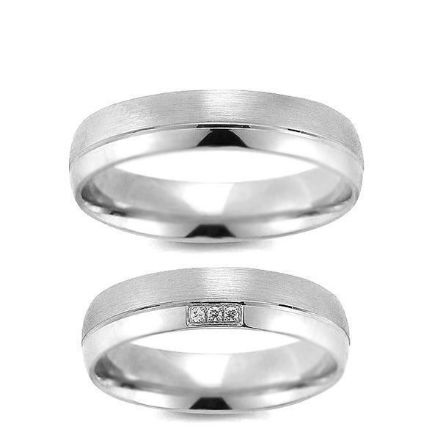 Gifteringer i hvitt gull 14 kt, 5 mm. GERSTNER - 280630 Gifteringer i hvitt gull 14 kt, 5 mm. GERSTNER - 280630