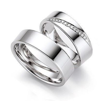 Gifteringer i hvitt gull 14 kt, 5 mm. GERSTNER - 20273 Gifteringer i hvitt gull 14 kt, 5 mm. GERSTNER - 20273