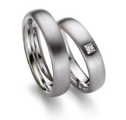 Gifteringer i hvitt gull 14 kt, 5 mm. GERSTNER - 27247 Gifteringer i hvitt gull 14 kt, 5 mm. GERSTNER - 27247