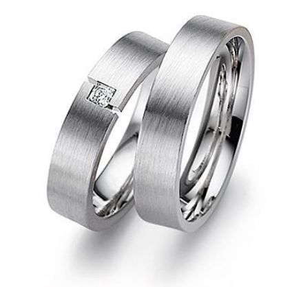 Gifteringer i hvitt gull 14 kt, 5 mm. GERSTNER - 20009 Gifteringer i hvitt gull 14 kt, 5 mm. GERSTNER - 20009