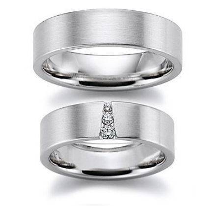 Gifteringer i hvitt gull 14 kt, 6 mm. GERSTNER - 20266 Gifteringer i hvitt gull 14 kt, 6 mm. GERSTNER - 20266