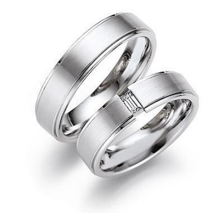 Gifteringer i hvitt gull 14 kt, 5.5 mm. GERSTNER - 20315 Gifteringer i hvitt gull 14 kt, 5.5 mm. GERSTNER - 20315