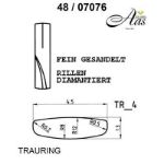 Skisse av hvitt gull 14 kt, 4.5 mm. Smart linee - 4807076