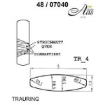 Skisse av hvitt gull 14 kt, 5 mm. Smart line - 4807040