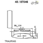 Skisse av hvitt gull 14 kt, 5.5 mm. Smart line - 4807046