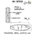 Skisse av hvitt gull 14 kt, 5 mm. Smart line - 4807033