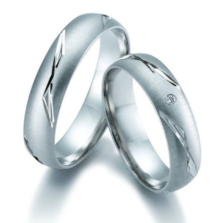 Gifteringer i hvitt gull 9kt, 5 mm. GETTMANN - 833450 Gifteringer i hvitt gull 9kt, 5 mm. GETTMANN - 833450