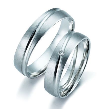 Gifteringer i hvitt gull 9kt, 5 mm. GETTMANN - 833150 Gifteringer i hvitt gull 9kt, 5 mm. GETTMANN - 833150