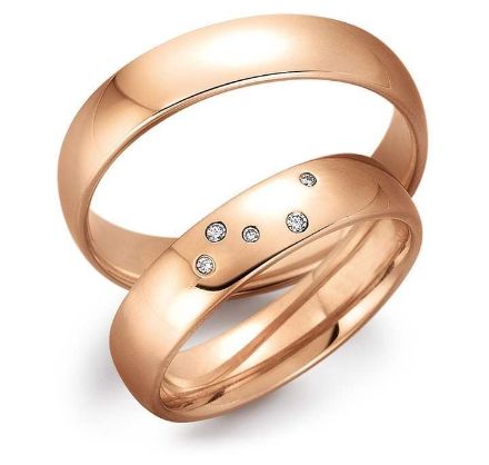 Gifteringer i rødt gull 9kt, 5 mm.GETTMANN - 1805850 Gifteringer i rødt gull 9kt, 5 mm.GETTMANN - 1805850