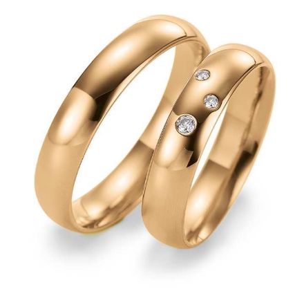 Gifteringer i rødt gull 9kt, 4,5 mm.GETTMANN- 1800245 Gifteringer i rødt gull 9kt, 4,5 mm.GETTMANN- 1800245