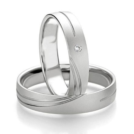 Gifteringer i hvitt gull 14 kt, 4.5 mm. Smart linee - 4807075 Gifteringer i hvitt gull 14 kt, 4.5 mm. Smart linee - 4807075
