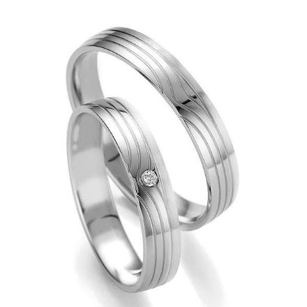 Gifteringer i hvitt gull 14 kt, 4 mm. Smart line - 480710100 Gifteringer i hvitt gull 14 kt, 4 mm. Smart line - 480710100