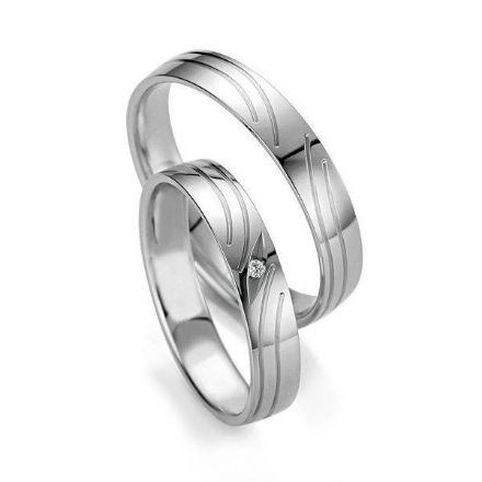 Gifteringer i hvitt gull 14 kt, 4 mm. Slim line -  4807133 Gifteringer i hvitt gull 14 kt, 4 mm. Slim line -  4807133
