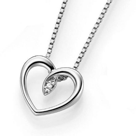 Diamantsmykke i hvitt gull (liten )- 6482993 Diamantsmykke i hvitt gull (liten )- 6482993