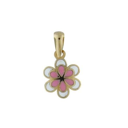 Smykke "Blomst" i emaljert gull 14 kt -348914 Smykke "Blomst" i emaljert gull 14 kt -348914