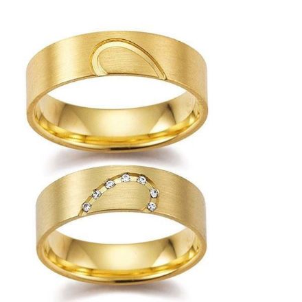 Gifteringer i gult gull 14 kt, 6 mm. GERSTNER - 28267 Gifteringer i gult gull 14 kt, 6 mm. GERSTNER - 28267