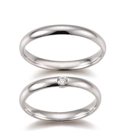 Gifteringer i hvitt gull 14 kt, 3 mm. GERSTNER - 28268 Gifteringer i hvitt gull 14 kt, 3 mm. GERSTNER - 28268