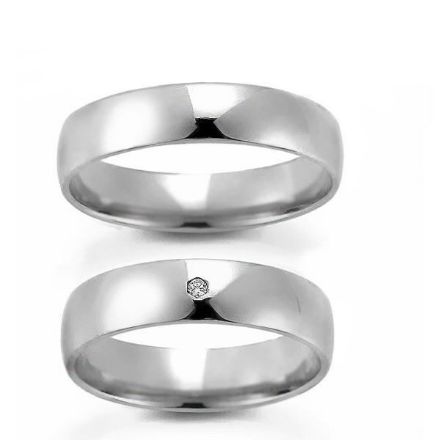 Gifteringer i hvitt gull 14 kt, 5 mm. GERSTNER - 280700 Gifteringer i hvitt gull 14 kt, 5 mm. GERSTNER - 280700