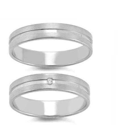 Gifteringer i hvitt gull 14 kt, 4.5 mm. GERSTNER - 209160 Gifteringer i hvitt gull 14 kt, 4.5 mm. GERSTNER - 209160