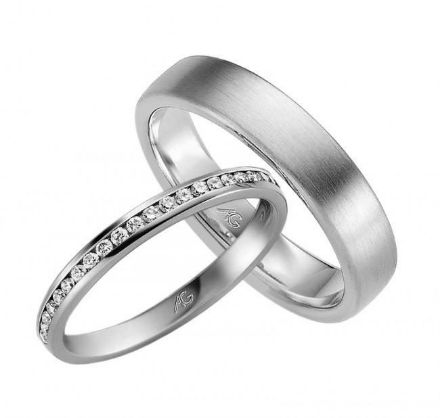 Gifteringer i hvitt gull 14 kt, 5 mm. GERSTNER - 129731 Gifteringer i hvitt gull 14 kt, 5 mm. GERSTNER - 129731