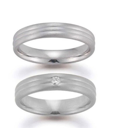 Gifteringer i hvitt gull 14 kt, 4.5 mm. GERSTNER - 202120 Gifteringer i hvitt gull 14 kt, 4.5 mm. GERSTNER - 202120