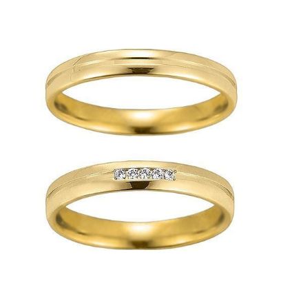 Gifteringer i gult gull 14 kt, 3 mm. GERSTNER - 200850 Gifteringer i gult gull 14 kt, 3 mm. GERSTNER - 200850