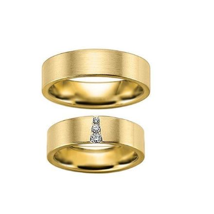 Gifteringer i gult gull 14 kt, 6 mm. GERSTNER - 202660 Gifteringer i gult gull 14 kt, 6 mm. GERSTNER - 202660