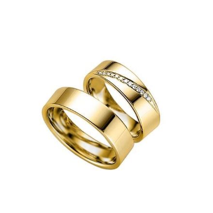 Gifteringer i gult gull 14 kt, 6 mm. GERSTNER - 202730 Gifteringer i gult gull 14 kt, 6 mm. GERSTNER - 202730