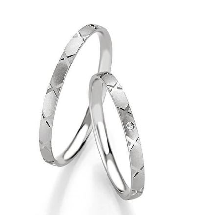 Gifteringer i hvitt gull 14 kt, 2 mm. BASIC SLIM - 4804317 Gifteringer i hvitt gull 14 kt, 2 mm. BASIC SLIM - 4804317