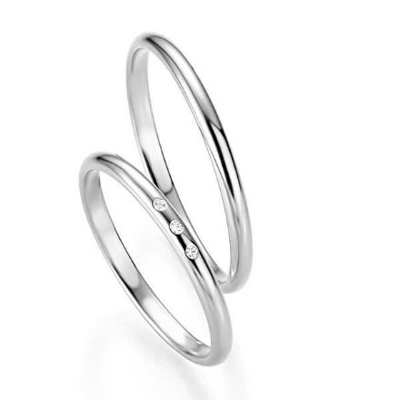 Gifteringer i hvitt gull 9 kt, 2 mm. BASIC SLIM - 148043050 Gifteringer i hvitt gull 9 kt, 2 mm. BASIC SLIM - 148043050