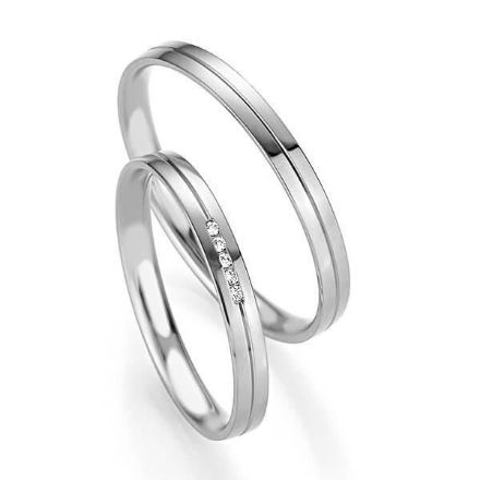 Gifteringer i hvitt gull 9 kt, 2.5 mm. BASIC SLIM - 148043270 Gifteringer i hvitt gull 9 kt, 2.5 mm. BASIC SLIM - 148043270