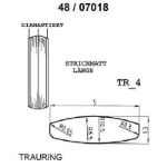 Skisse av gult gull 14 kt, 5 mm. Smart line - 4807018