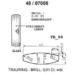 Skisse av hvitt gull 14 kt, 4.5 mm. Smart line - 48070050