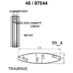 Skisse av gult gull 14 kt, 5.5 mm. Smart line - 48070440