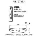 Skisse av gult gull 14 kt, 4.5 mm. Smart line - 48070730