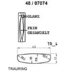 Skisse av gult gull 14 kt, 4.5 mm. Smart line - 48070740