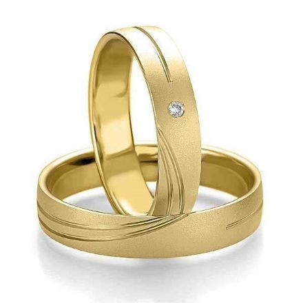 Gifteringer i gult gull 14 kt, 4.5 mm. Smart line - 48070750 Gifteringer i gult gull 14 kt, 4.5 mm. Smart line - 48070750