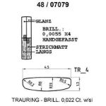 Skisse av gult gull 14 kt, 4.5 mm. Smart line - 48070790