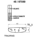 Skisse av gult gull 14 kt, 4.5 mm. Smart line - 48070800