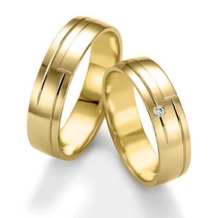 Gifteringer i gult gull 14 kt, 5.5 mm. Smart line - 48070870 Gifteringer i gult gull 14 kt, 5.5 mm. Smart line - 48070870