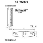 Skisse av hvitt og gult gull 14 kt, 5 mm. Smart line - 48070700