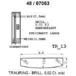 Skisse av hvitt og rødt gull 14 kt, 5.5 mm. Smart line - 4807063