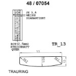 Skisse av hvitt og rødt gull 14 kt, 5.5 mm. Smart line - 48070541