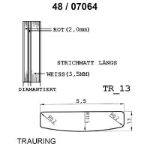 Skisse av hvitt og rødt gull 14 kt, 5.5 mm. Smart line - 4807064