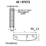 Skisse av hvitt og rødt gull 14 kt, 5 mm. Smart line - 4807072